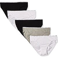 Prime Members: 5-Pack Calvin Klein Women's Cotton Stretch Logo Bikini Panty