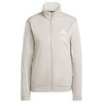adidas Women’s DayReady Tricot 3-Stripes Jacket (Beige/White)