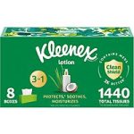 8-Pack 180-Count Kleenex 3-Ply Facial Tissues w/ Coconut Oil
