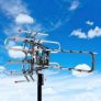 150 Miles Outdoor 1080P Amplified TV Antenna HD TV 36dB Rotor 360°UHF/VHF HDTV