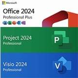 Microsoft 2024: Office Pro + Project + Visio (Lifetime, 1 User/1 PC, Digital)