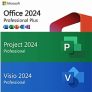 Microsoft 2024: Office Pro + Project + Visio (Lifetime, 1 User/1 PC, Digital)
