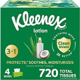 4-pk 180-ct Kleenex Lotion Facial Tissues w/ Coconut Oil