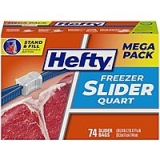 74-Count Hefty Slider Freezer Bags (Quart Size)