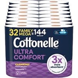 32-Pack Cottonelle Toilet Paper Family Mega Rolls (Ultra Comfort)