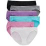 6-Pack Hanes Women’s Cotton Bikini Underwear (6 Colors)