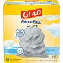 140-Count 13-Gallon Glad ForceFlex Tall Kitchen Trash Bags (Fresh Clean)