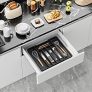 Prime Members: Aujen Expandable Kitchen Drawer Organizer (Black)