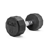 15-lb CAP Barbell Coated Dumbbell Weight (12-Sided, Chrome Handle)
