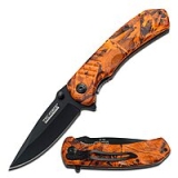 Tac-Force Assisted Opening Folding Knife w/ 3.5″ Drop Point Blade (Orange Camo)