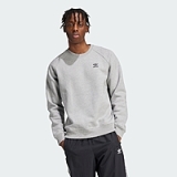 adidas Men’s Trefoil Essentials Crew Sweatshirt (Medium Grey Heather)