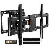 MountFTV Full Motion TV Wall Mount Bracket w/ Tool-Free Tilt (42-90″ TVs, Up to 132lbs)