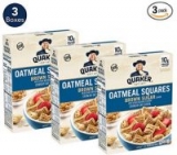 3-Count 14.5oz. Quaker Oatmeal Squares Cereal (Brown Sugar)
