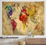World Map Tapestry Wall Hanging, World Map Wall Tapestry,Antique Map Tapestry Wall Hanging Home Decorations for Living Room Bedroom Dorm Decor