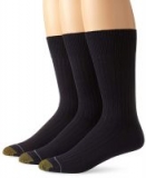 3-Pack Gold Toe Men’s Classic Canterbury Crew Socks (Navy)