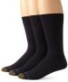 3-Pack Gold Toe Men’s Classic Canterbury Crew Socks (Navy)