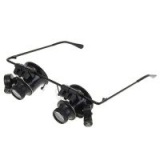 New Design Binocular Glasses Type 20X Watch Repair Magnifier with LED Light (Black) $6.29