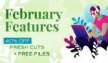 February features and freebies for Envato market