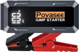 Povasee 4000A Jump Starter 12V Battery Jumper Starter(10L Gas 10L Diesel Engine),Car Battery Jump Starter with 3″ LCD Display, Power Bank/Dual Output/LED Light