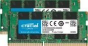 32GB (2x16GB) Crucial DDR4 2666 SODIMM Laptop Memory