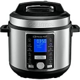 Gourmia 6-Quart Pressure Cooker w/ Auto Release (Stainless Steel)
