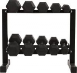 BCG 150lb rubber dumbbell set