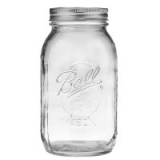 12-Count 32oz Ball or Kerr Glass Mason Jar w/ Lid & Band (Regular Mouth)