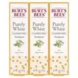 3-Count 4.7oz Burt's Bees Fluoride Free Purely White Toothpaste