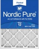 6-Pack Nordic Pure 20x25x1 MERV 12 Pleated AC Furnace Air Filters