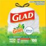 100-Count 13-Gallon Glad Tall Kitchen Drawstring Trash Bags (Gain w/ Febreze)