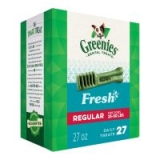 27oz Greenies Fresh Natural Dental Dog Treats (Teenie, Petite, Regular or Large)