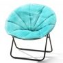 Mainstays Folding Plush Saucer Chair: Teal: $14.35. Spearmint