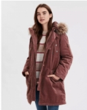 Women's American Eagle Corduroy Parka Faux, Sherpa Plaid Coat