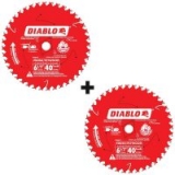 2-Pack Diablo 40-Tooth 6-1/2" Finish Saw Blades