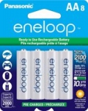 8-Pack Panasonic Eneloop AA Ni-MH Rechargeable Batteries