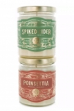 2-Piece 7-oz Spiked Cider & Poinsettia Candle Gift Set
