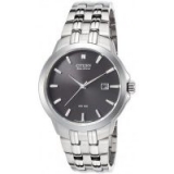 Men’s Citizen Eco-Drive Black Dial Stainless Steel Watch