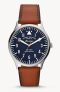 Fossil: Men’s Forrester Three Hand Luggage Leather Watch