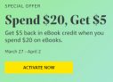 Select Amazon Accounts: Spend $20 on eBooks Get $5 eBook Credit