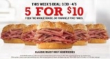 Arby’s Drive-Thru Orders: Arby’s Classic Roast Beef Sandwiches