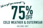 Barnes & Noble College Stores Coupon: Cold Weather & Outerwear