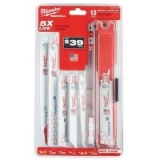 13pc Milwaukee SAWZALL Reciprocating Saw Blade Set + 5-Pk Metal Cutting Blades