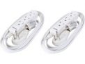 2-Pack Rosewill 3-Outlet Power Strip w/ 6′ Cord & Flat Plug (White)
