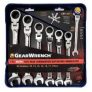 Gear Wrench Tools: 7-Piece Metric Flex Head Ratcheting Combination Wrench Set