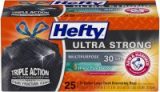25-Count Hefty 30-Gallon Ultra Strong Trash Bags