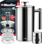 Mueller French Press Heavier Duty Double Insulated Stainless Steel Coffee Maker
