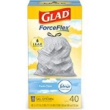 40-Count 13-Gallon Tall Kitchen Drawstring Trash Bags