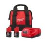Milwaukee: 2x M12 12V Li-Ion 2.0Ah Batteries & Charger + Select Bare Tool