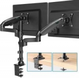 Dual Monitor Stand – Fit Two 17 to 32 inch Screens with Clamp $41.99