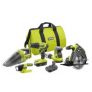 RYOBI 18V ONE+ Cordless 5-Tool Combo Kit w/ 2x 1.5 Ah Batteries & Charger